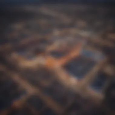 Aerial view of Sparks, Nevada, highlighting the location of the Nugget Casino