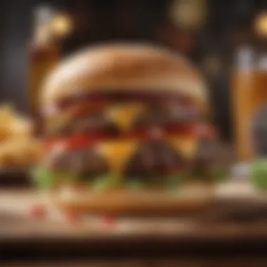 Gourmet Cheeseburger Experience Gourmet cheeseburger with artisanal toppings and fresh ingredients