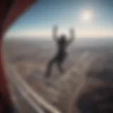 Thrill-seeker on the edge of Stratosphere Tower