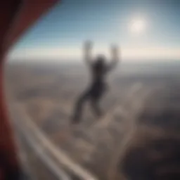 Thrill-seeker on the edge of Stratosphere Tower