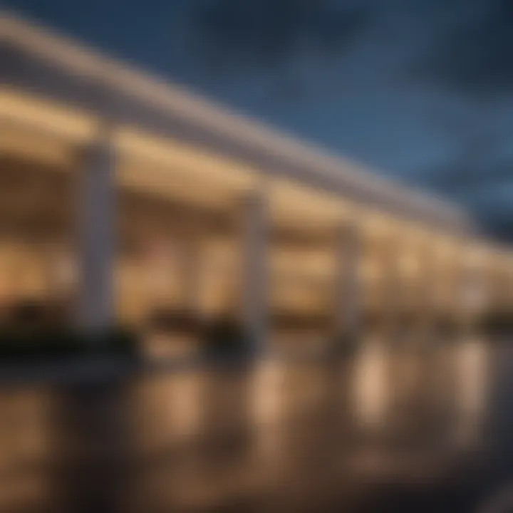 Elegant view of Tioga Downs Hotel's exterior highlighting the ambiance