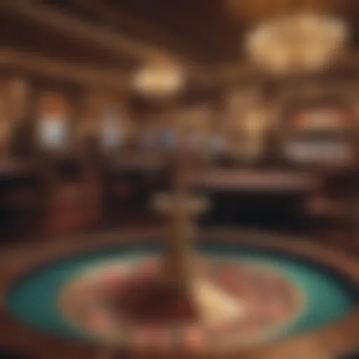 Elegant casino roulette table in luxury setting