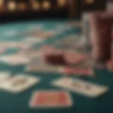 An array of colorful casino coupons scattered on a gaming table