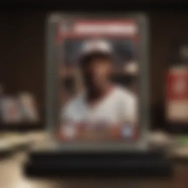 Michael Jordan's baseball rookie card displayed prominently