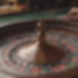 Roulette wheel showcasing various betting options