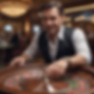 Illustration of a player winning at roulette