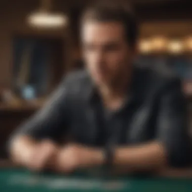 Strategic Poker Player Amidst Intense Gameplay