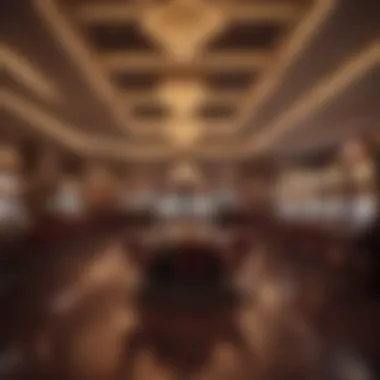 Luxurious casino interior with slot machines