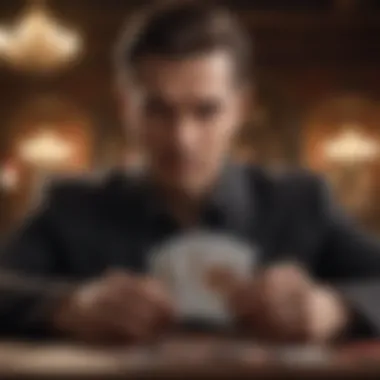 Illusionist performing a mesmerizing card trick