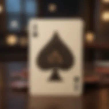 Elegant deck of spades cards with a casino theme