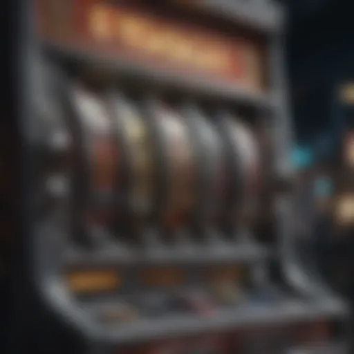 Illustration of a mysterious slot machine