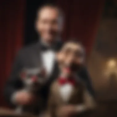 Master Puppeteer with Classic Puppet Master puppeteer performing with classic puppet on stage in Las Vegas