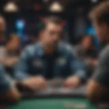 High-stakes poker table during the WSOP tournament