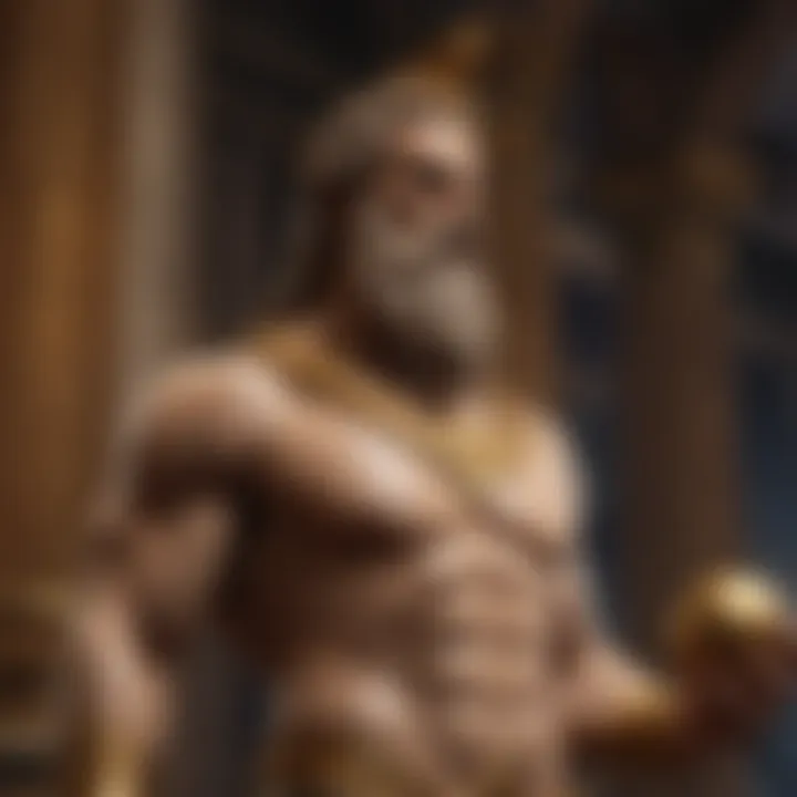 Majestic Zeus Statue in Virtual World